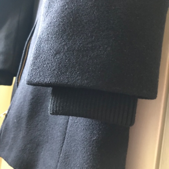 NWT JCREW TALL Lodge coat in Italian stadium-cloth wool black size 6T - Picture 10 of 15